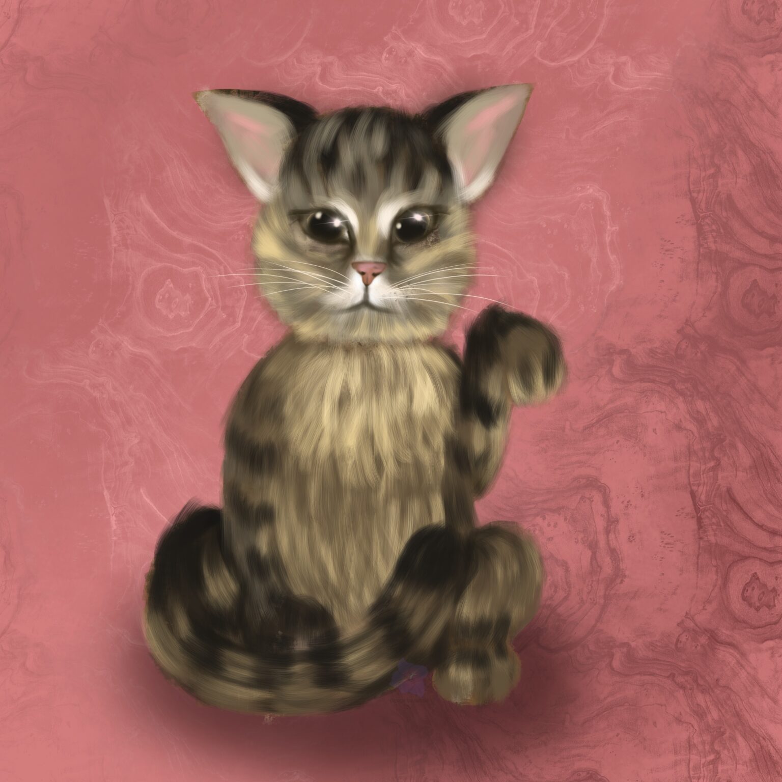 Illustration af en kundes kat