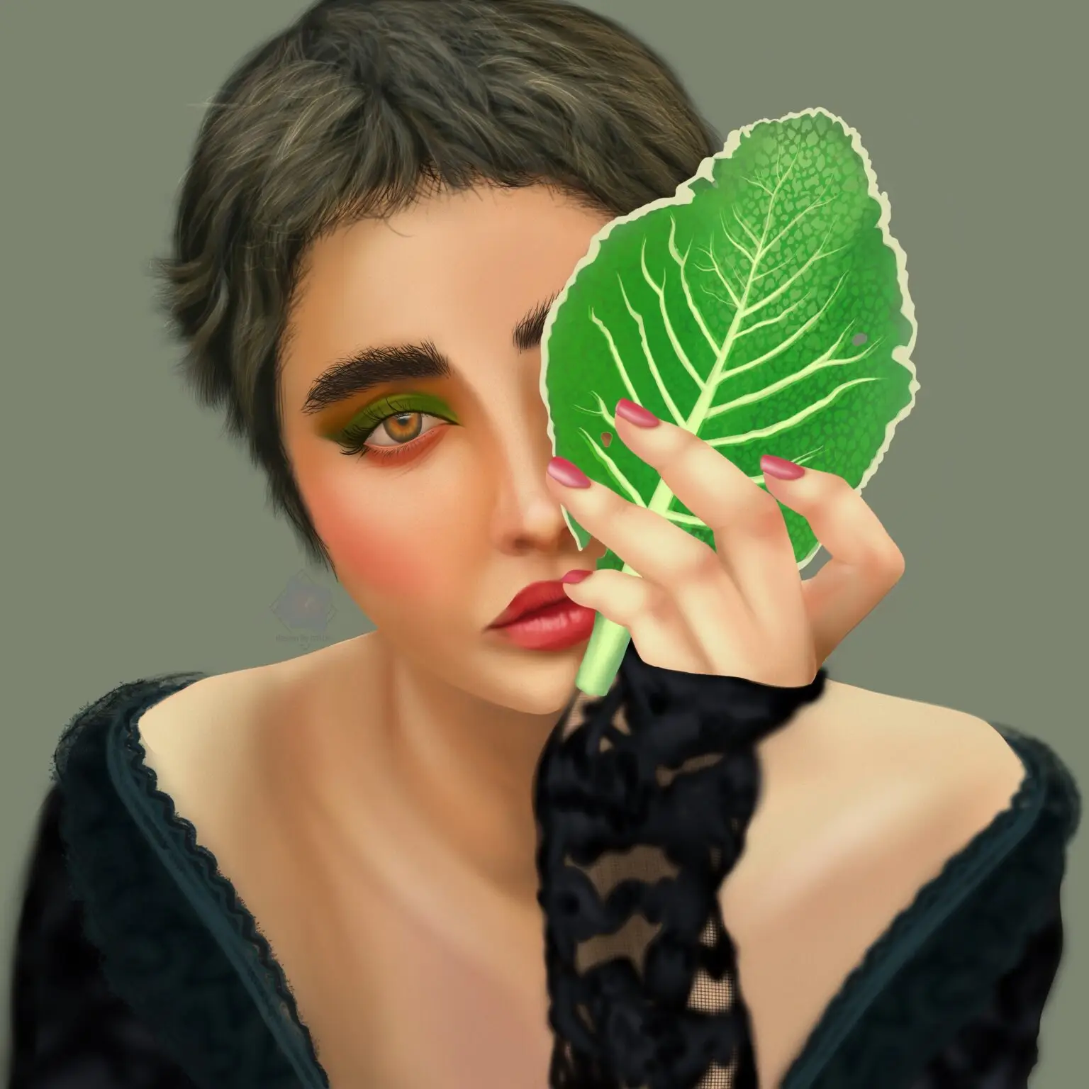 Semi realisme af en kvinde